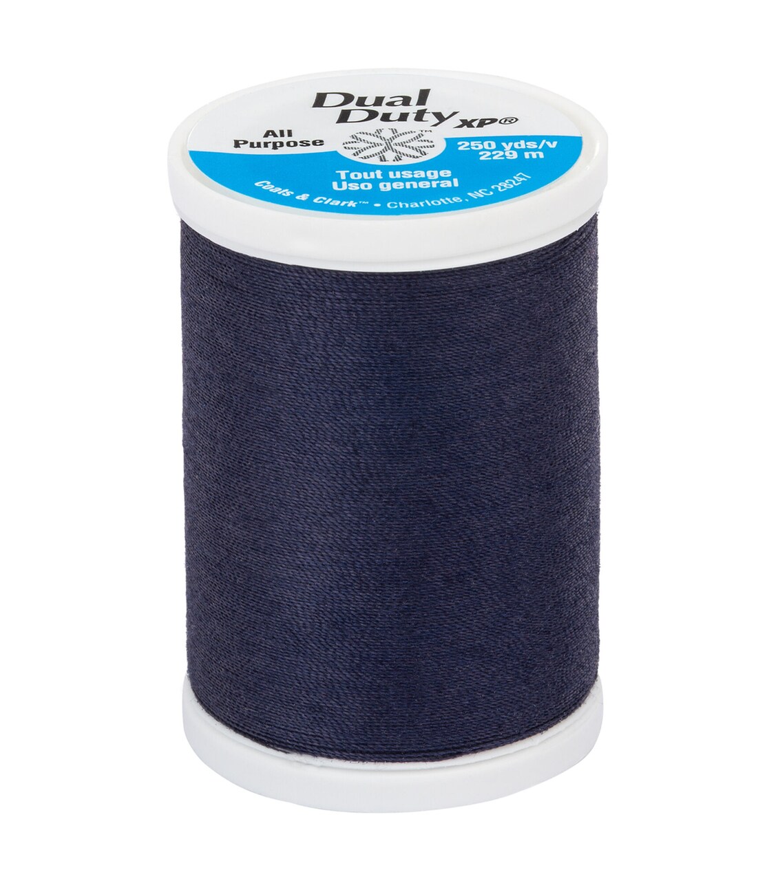 250 yards -- Dual Duty XP -- All Purpose Sewing Thread -- Navy Color -- Ref. S910-4900 by Coats & Clark®